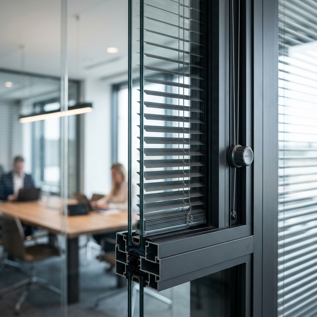 Thi công lắp đặt blinds nhôm kính
